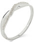 ფოტო #1 პროდუქტის Silver-Tone Crystal Infinity Motif Hinge Bracelet