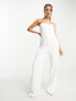 Фото #3 товара Band Of Stars Premium bandeau bow back tailored jumpsuit in white