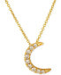 Фото #1 товара Le Vian nude Diamond Crescent Moon 18" Pendant Necklace (1/10 ct. t.w.) in 14k Gold