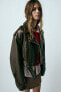 Фото #12 товара Укороченная куртка из искусственной кожи в байкерском стиле ZARA