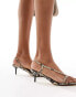 Truffle Collection kitten heel sandals in snake