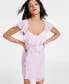 Фото #4 товара Women's Flutter-Sleeve Ruffled Mini Dress, Created for Macy's