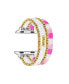 ფოტო #2 პროდუქტის Women's Summer Pink Beaded Band for Apple Watch 38mm, 40mm, 41mm, 42mm, 44mm, 45mm, 49mm