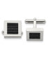 Stainless Steel Polished Black IP-plated Wire Square Cufflinks