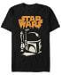 ფოტო #1 პროდუქტის Star Wars Men's Boba Big Face Drip Text Short Sleeve T-Shirt