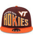 Men's Maroon Virginia Tech Hokies Two-Tone Vintage-Like Wave 9FIFTY Snapback Hat