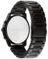 ფოტო #3 პროდუქტის Men's Black Stainless Steel Bracelet Watch 44mm