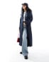 Фото #3 товара ASOS DESIGN longline trench coat in charcoal