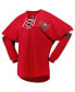 ფოტო #3 პროდუქტის Women's Red Tampa Bay Buccaneers Spirit Jersey Lace-Up V-Neck Long Sleeve T-shirt