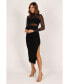 ფოტო #6 პროდუქტის Farrow Long Sleeve Midi Women's Dress