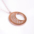 Fashion bronze necklace Rosegold moon