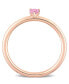 ფოტო #3 პროდუქტის Pink Sapphire (1/4 ct. t.w.) Pear Stackable Ring in 10K Rose Gold