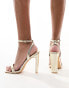 Фото #12 товара Glamorous strappy heel sandals in gold