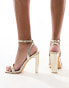 Glamorous strappy heel sandals in gold