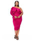 ფოტო #1 პროდუქტის Plus Size Val Ruffled Bodycon Dress