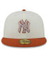 Men's Cream, Orange New York Yankees 59FIFTY Fitted Hat Cream, Orange, 7 1/2 - фото #4