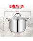 Фото #3 товара Bakken-Swiss Deluxe Stainless Steel Stockpot w/ Tempered Glass See-Through Lid - Simmering Delicious Soups Stews & Induction Cooking - Exceptional Heat Distribution - Heavy-Duty & Food-Grade