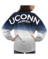 Women's Navy UConn Huskies Ombre Long Sleeve Dip-Dyed Spirit Jersey