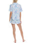 Flora By Flora Nikrooz 2Pc Printed Knit Pajama Set Women's Blue L