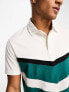 Abercrombie & Fitch short sleeve chevron rugby polo in green