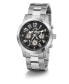 Men's Multi-Function Silver-Tone Stainless Steel Watch 44mm