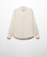 Фото #2 товара Men's 100% Linen Mao Collar Shirt