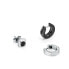 Motown SALS73 Black Circle Single Earring with Crystals