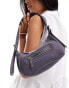 Pull&Bear shoulder bag with contrast detail in charcoal grey