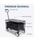 Heavy-Duty Steel Wagon 176-lb Capacity, Foldable for Camping and Transport