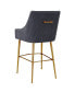 Фото #3 товара Барный стул из переплетенного бархата TOV Furniture Beatrix