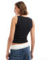 Фото #4 товара Cotton On tank top with ruching in black