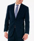 J.m. Haggar Men's Classic Regular Fit Stretch Sharkskin Suit Jacket Navy 44L