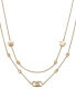 Фото #1 товара Gold Plated Steel Double Necklace Fashion LJ2204