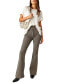 ფოტო #5 პროდუქტის Women's Cotton-Blend Jayde Flare Railroad Jeans