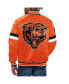 Фото #2 товара Men's Orange Chicago Bears Home Game Satin Full-Snap Varsity Jacket