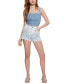 Фото #4 товара Women's Embellished Mom Denim Shorts