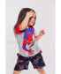 ფოტო #4 პროდუქტის Boys Spider-Man T-Shirt and French Terry Shorts Outfit Set to (2T - 10-12)