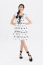 Фото #4 товара Платье defacto Lug Von Siga x DeFacto Bodycon V Yaka Desenli Brode Kolsız Mini Elbise B2343AX24SM