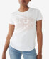 ფოტო #3 პროდუქტის Women's Short Sleeve Crystal Slim Crew T- shirt