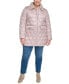Фото #1 товара Plus Size Faux-Fur-Collar Quilted Coat