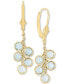 ფოტო #1 პროდუქტის EFFY® Sky Blue Topaz Dangle Cluster Drop Earrings (3 ct. t.w.) in 14k Gold