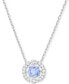 ფოტო #1 პროდუქტის Silver-Tone Dancing Crystal Pendant Necklace, 14-7/8" + 2" extender