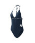ფოტო #3 პროდუქტის Women's Navy New York Yankees Full Count One-Piece Swimsuit