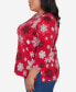 Plus Size Classic Snowflake Infused Top Красный, 3X - фото #5