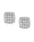 ფოტო #4 პროდუქტის Diamond Micropave Stud Earrings (1/2 ct. t.w.) in 14K White Gold