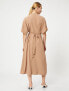 Фото #30 товара Платье женское Koton Oversize Midi с поясом и V-образным вырезом