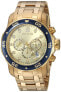 Invicta Mens Pro Diver Scuba Swiss Chronograph Champagne Dial 18k Gold Plated...