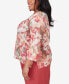 ფოტო #3 პროდუქტის Plus Size Sedona Sky Watercolor Knotted Neck Floral Top