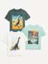 Фото #1 товара Short-Sleeve Graphic T-Shirt 3-Pack for Boys