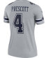 Women's Dak Prescott Gray Dallas Cowboys Inverted Legend Jersey